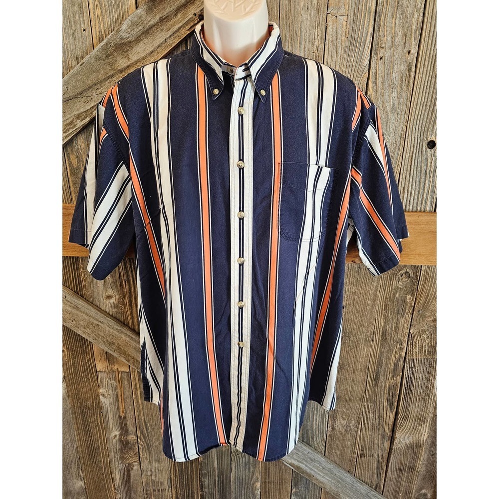 Vintage trader Joe color block striped 90s look XL^